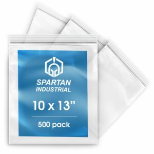 Heavy-Duty Plastic Zipper Bags (10" x 13")